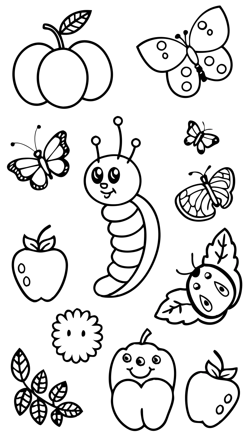 very hungry caterpillar coloring pages